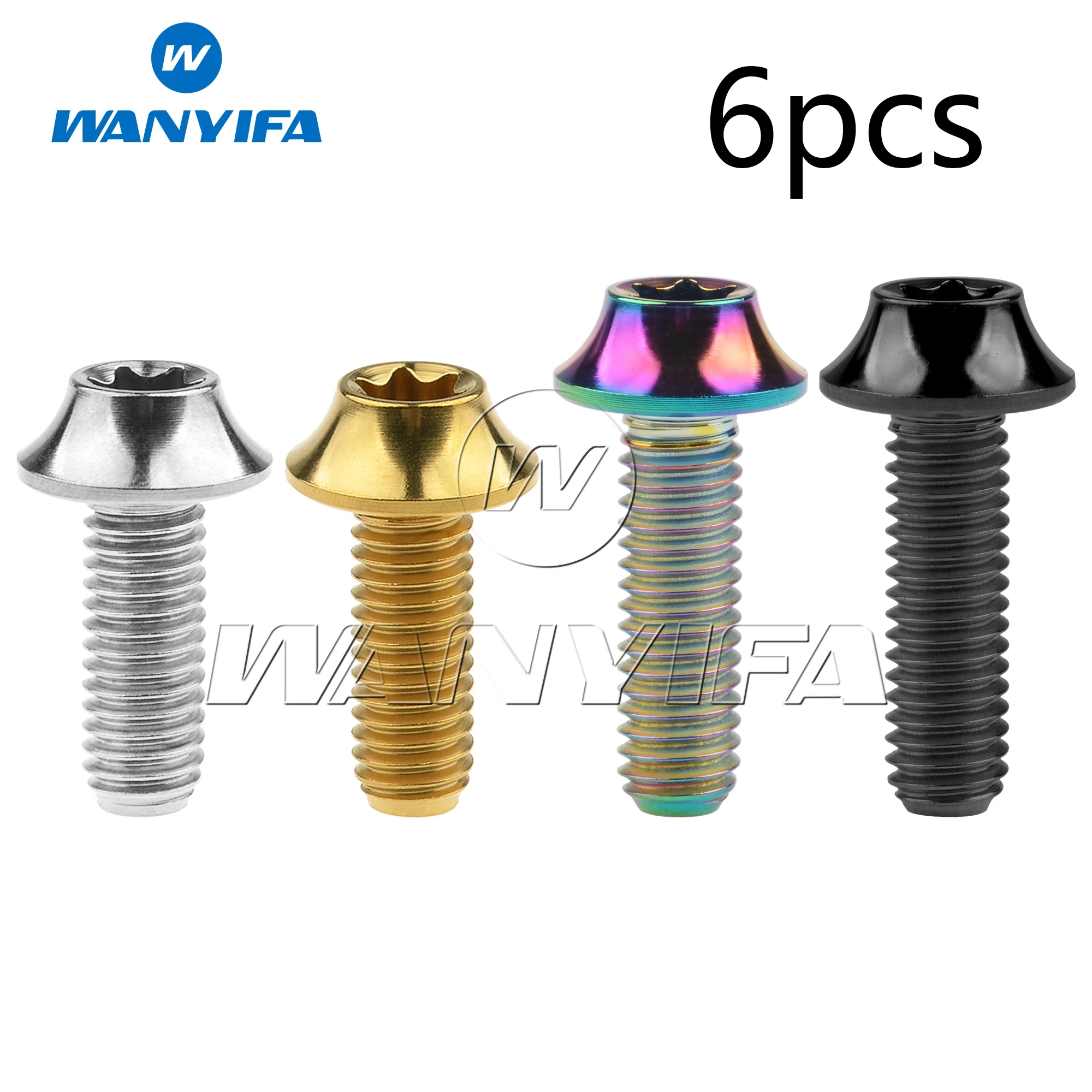 Wanyifa Titanium Bolt M6x16 20mm Button Torx T30 Head for Bicycle V Brake 6pcs/lot
Wanyifa Titanium Bolt M6x16 20mm Button Torx T30 Head for Bicycle V Brake 6pcs/lot