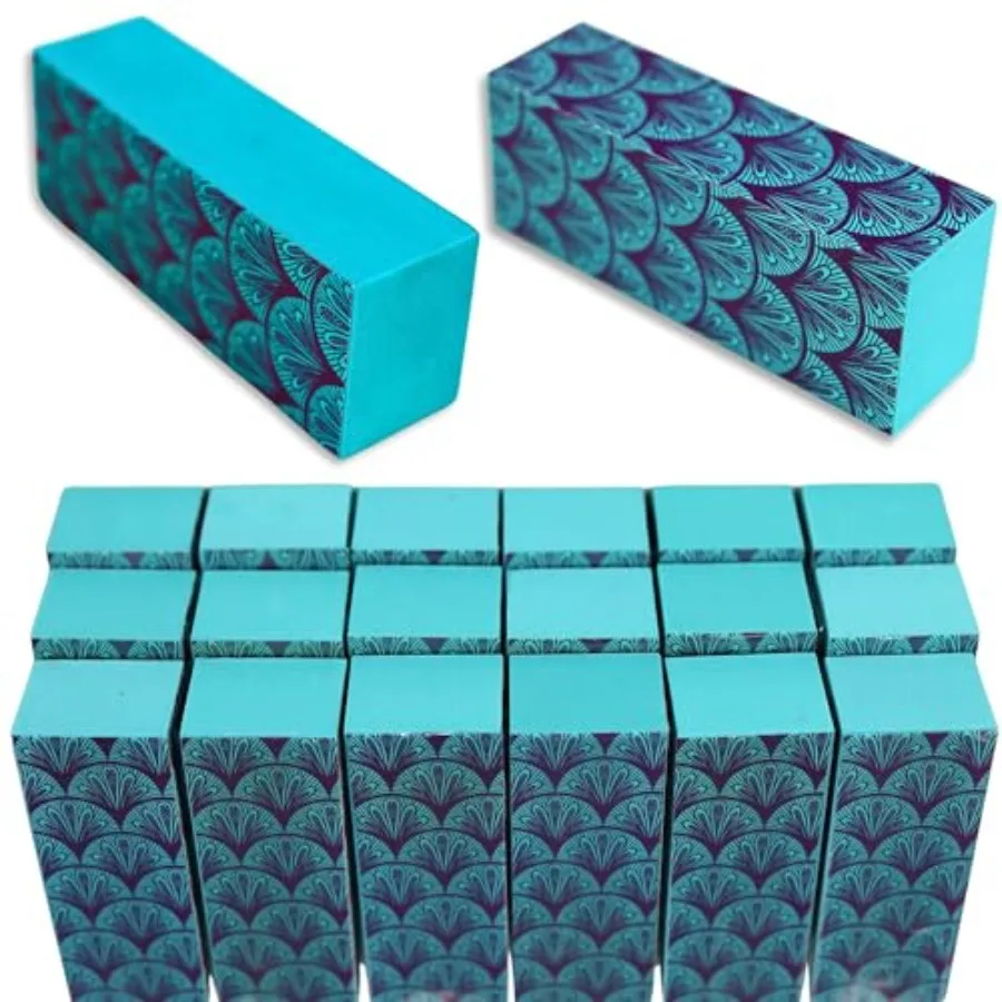 Nail Buffer Block, 18-Pack, 3-Way Fingernail Shaping and Smoothing, Teal Damask
Nail Buffer Block, 18-Pack, 3-Way Fingernail Shaping and Smoothing, Teal Damask