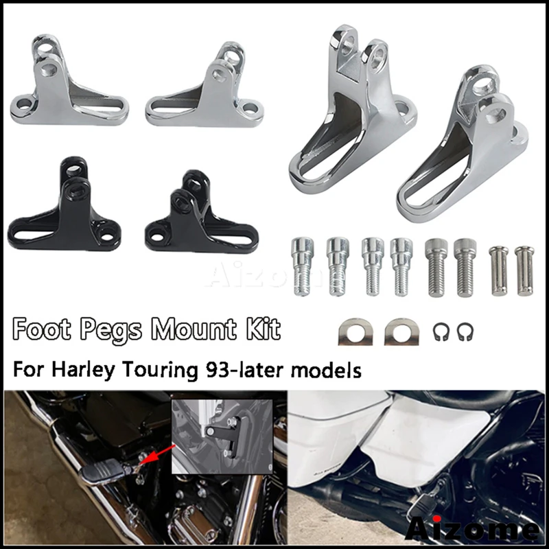 Motorcycle Left Right Rear Footpeg Mount Kit Iron Material Style Holder For Harley Touring Road Glide Road King Models 1993-up
Motorcycle Left Right Rear Footpeg Mount Kit Iron Material Style Holder For Harley Touring Road Glide Road King Models 1993-up