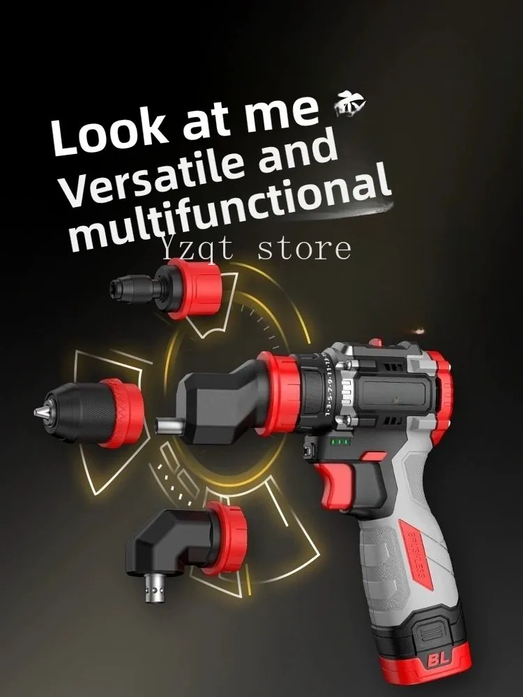 Multi-head Drill Lithium Battery Brushless Hand Drill Quick Change Chuck Electric Screwdriver Tool Multi-function
Multi-head Drill Lithium Battery Brushless Hand Drill Quick Change Chuck Electric Screwdriver Tool Multi-function