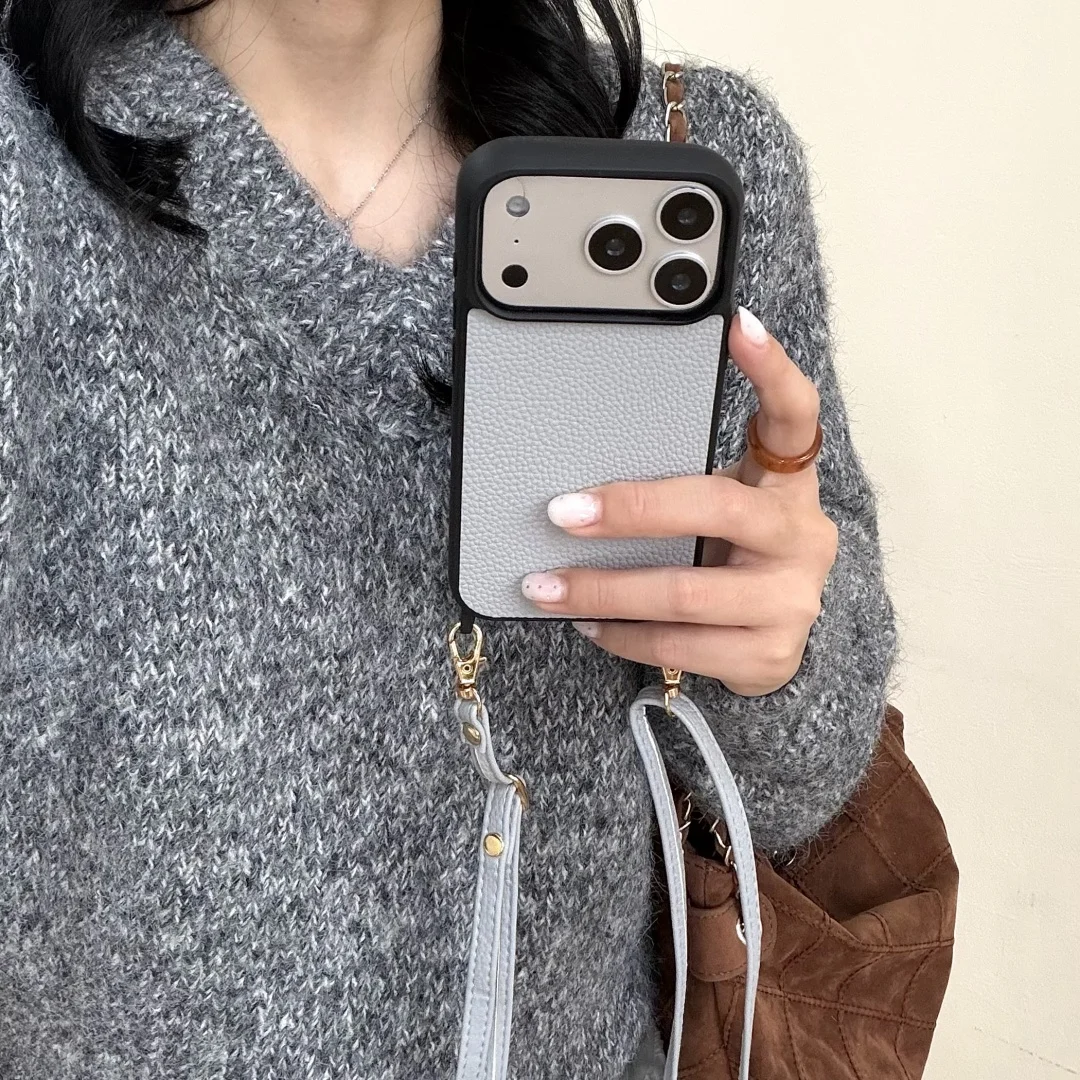 For iPhone 17 Pro Max Air Leather Skin Case Protective Shell Back Cover New Corn Lanyard Design Shell
For iPhone 17 Pro Max Air Leather Skin Case Protective Shell Back Cover New Corn Lanyard Design Shell