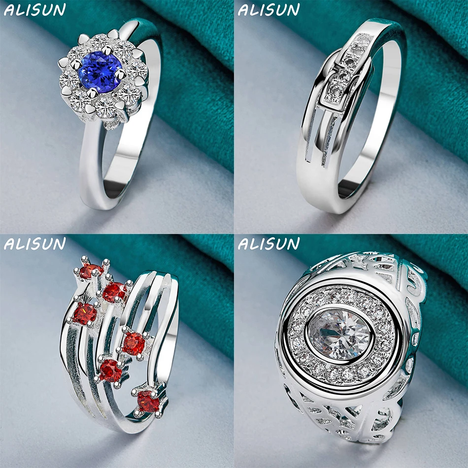 ALISUN 925 Sterling Silver Size 7-10 Geometric Ring For Women Men Fashion Jewelry Charm Grace Noble Wedding Accessories
ALISUN 925 Sterling Silver Size 7-10 Geometric Ring For Women Men Fashion Jewelry Charm Grace Noble Wedding Accessories