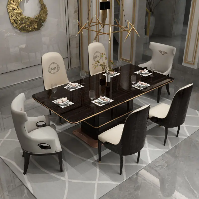 Modern 6-Seater Dining Table and Chair Set Customizable Wood Furniture for Home Hotel Apartment or Villa Use
Modern 6-Seater Dining Table and Chair Set Customizable Wood Furniture for Home Hotel Apartment or Villa Use