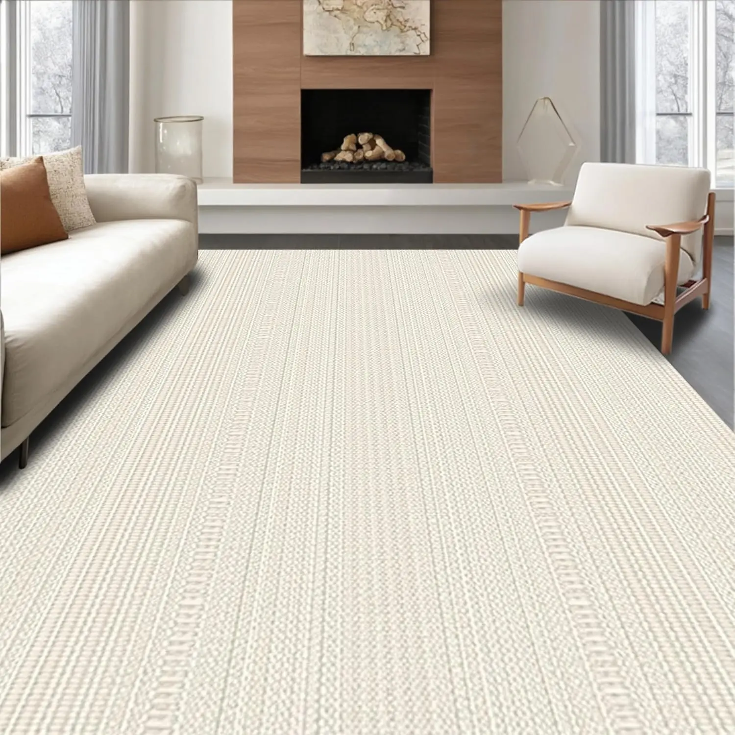 Flatwoven High Traffic Area Rug 8x10, Elegant Faux Cable Knit Accent, Non Slip, Stain Resistant, Washable Area Rugs for Living R
Flatwoven High Traffic Area Rug 8x10, Elegant Faux Cable Knit Accent, Non Slip, Stain Resistant, Washable Area Rugs for Living R
