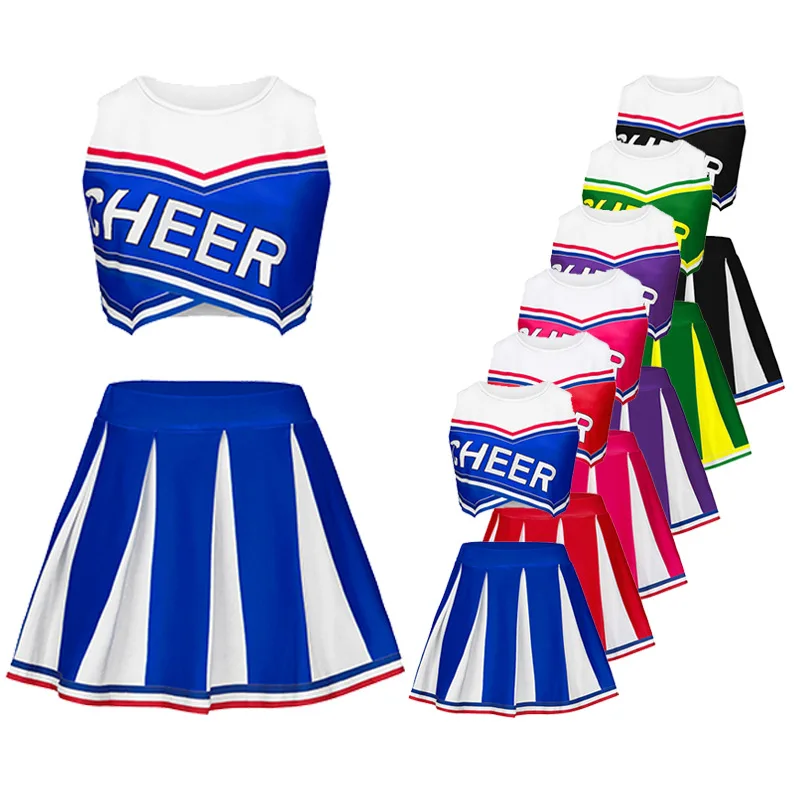 Kids Girl Sports Cheerleading Performance Costume Sleeveless Children's Clothing set Printed Gymnastics Cheer Dance Costume
Kids Girl Sports Cheerleading Performance Costume Sleeveless Children's Clothing set Printed Gymnastics Cheer Dance Costume