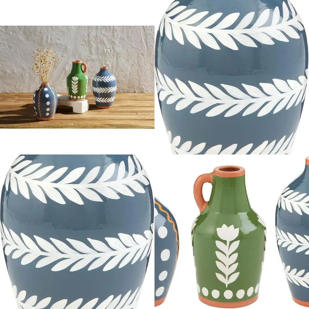 Large Floral Pattern Dot Vase, 11 Height x 6 Diameter
Large Floral Pattern Dot Vase, 11 Height x 6 Diameter