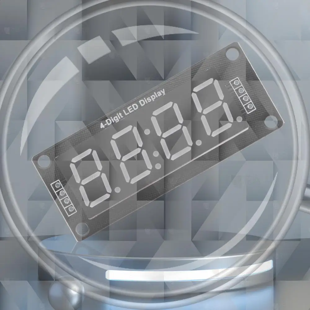 TM1637 LED Display Module 4 Digit Time Indicator Tube 7 Segment Clock Module 0.56 Inch Digital Indicator Tube
TM1637 LED Display Module 4 Digit Time Indicator Tube 7 Segment Clock Module 0.56 Inch Digital Indicator Tube