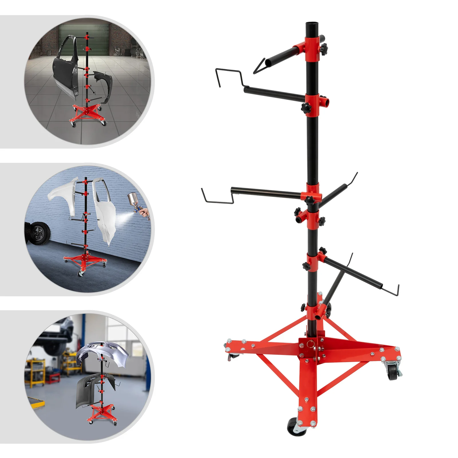 Auto Panel Tree Paint Stand Panel Holder, Adjustable Center Post, Hang Auto Body Repair Tools, 4 Wheels Automotive Doors, Fenders, Bumpers, Auto Body Shop Painting
Auto Panel Tree Paint Stand Panel Holder, Adjustable Center Post, Hang Auto Body Repair Tools, 4 Wheels Automotive Doors, Fenders, Bumpers, Auto Body Shop Painting