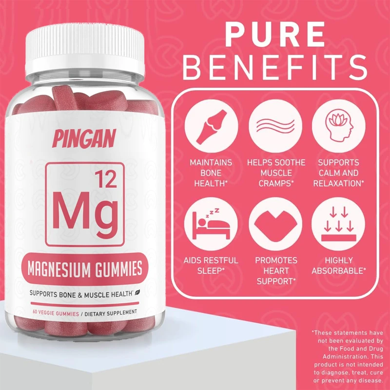 Magnesium Gummies Magnesium Citrate Relieve Stress, Spasm Defense, and Recovery. 60 High Bioavailability Vegetarian Gummies.
Magnesium Gummies Magnesium Citrate Relieve Stress, Spasm Defense, and Recovery. 60 High Bioavailability Vegetarian Gummies.