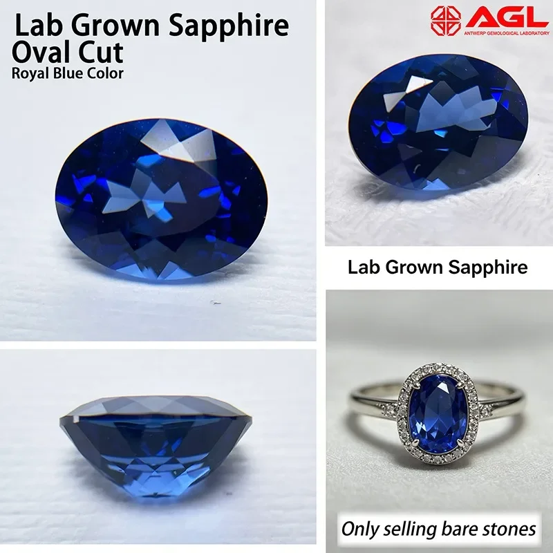 Lab Grown Sapphire Gemstones Oval Cut Royal Blue Color DIY Jewelry Production Main Materials Selectable AGL Certificate
Lab Grown Sapphire Gemstones Oval Cut Royal Blue Color DIY Jewelry Production Main Materials Selectable AGL Certificate