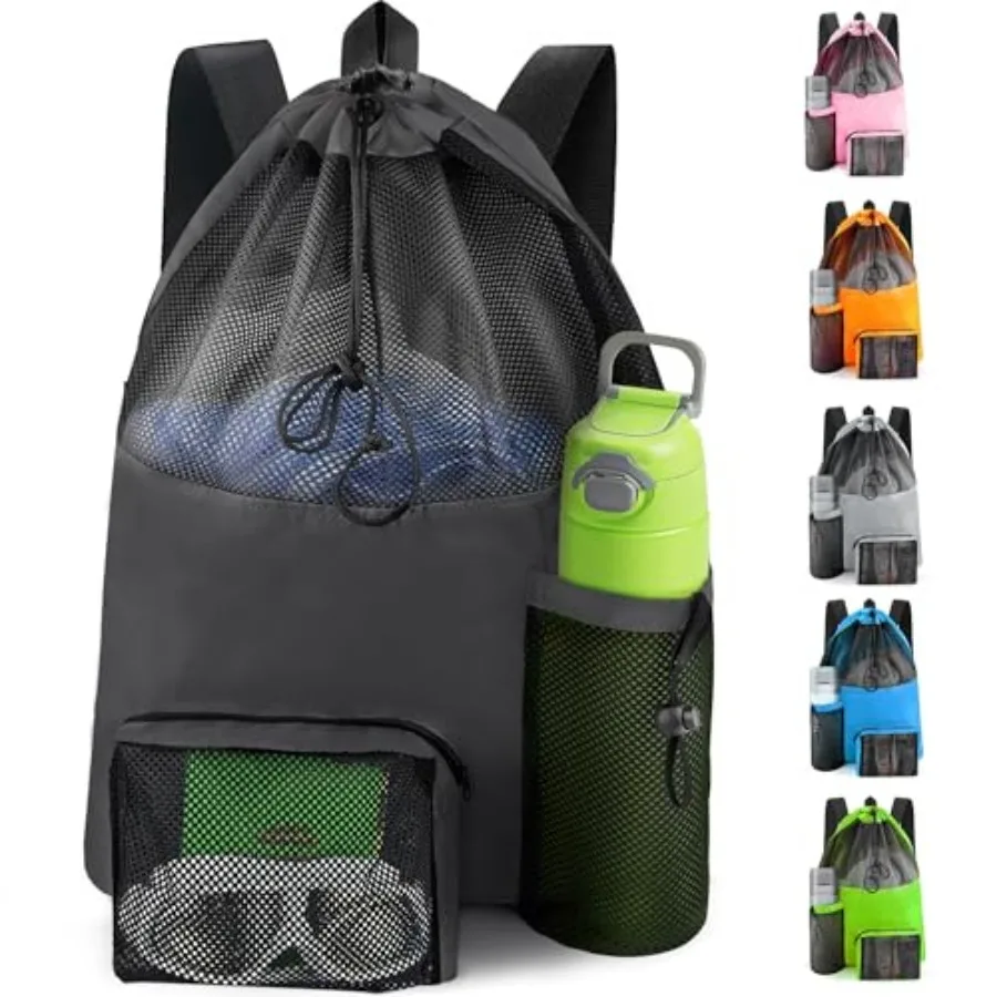 Swim Mesh Beach Bag, Waterproof Gym Bags for Women and Men, Pool Bag Swimming Gear Drawstring Backpack
Swim Mesh Beach Bag, Waterproof Gym Bags for Women and Men, Pool Bag Swimming Gear Drawstring Backpack