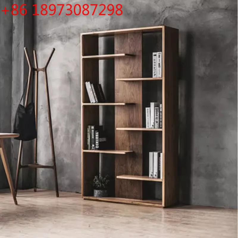 Nordic office study solid wood simple floor storage retro multi-functional log bookshelf
Nordic office study solid wood simple floor storage retro multi-functional log bookshelf