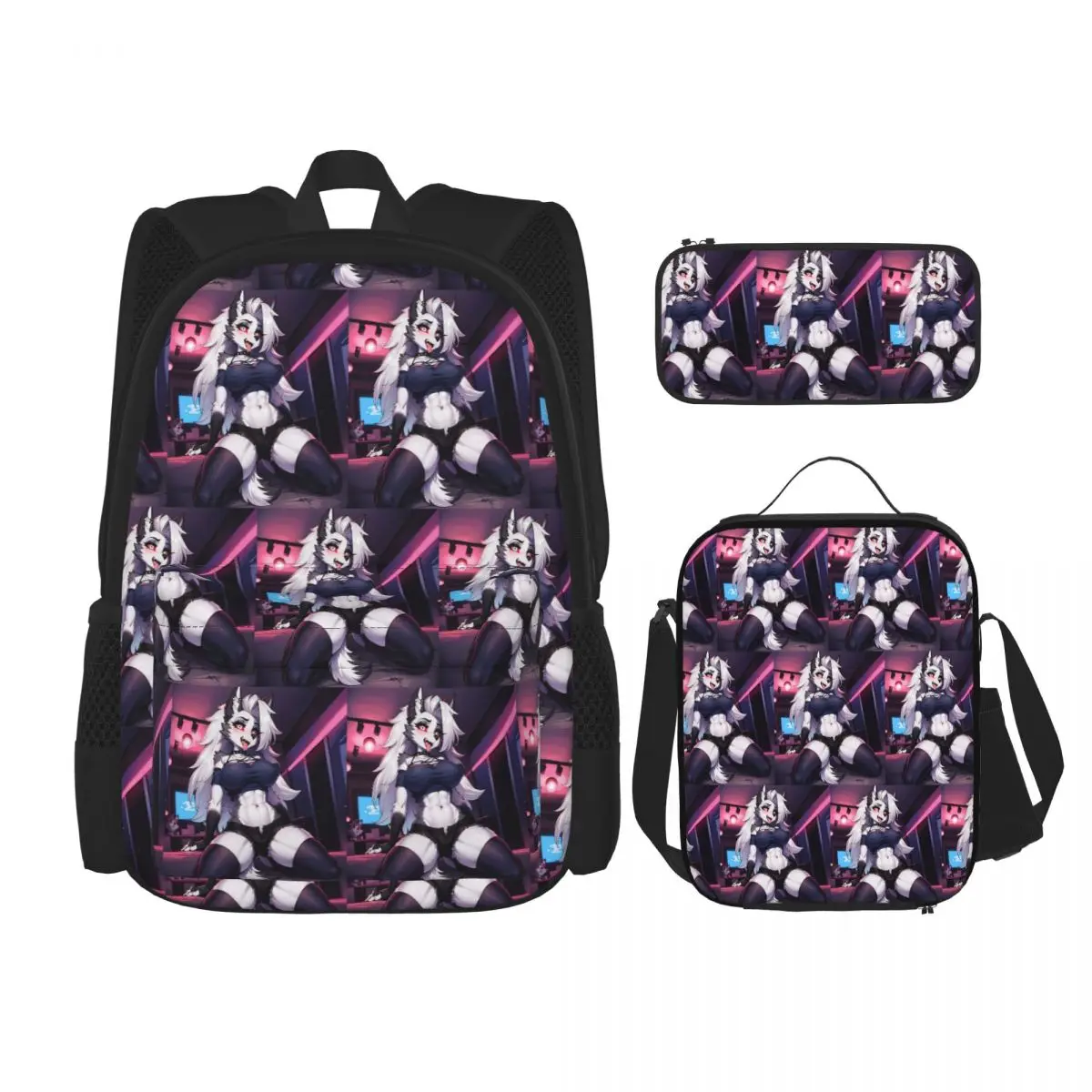 Helluva Boss Loona Backpacks Students Bookbag School Bags Rucksack Lunch Bag Pen Bag Three-Piece Set
Helluva Boss Loona Backpacks Students Bookbag School Bags Rucksack Lunch Bag Pen Bag Three-Piece Set