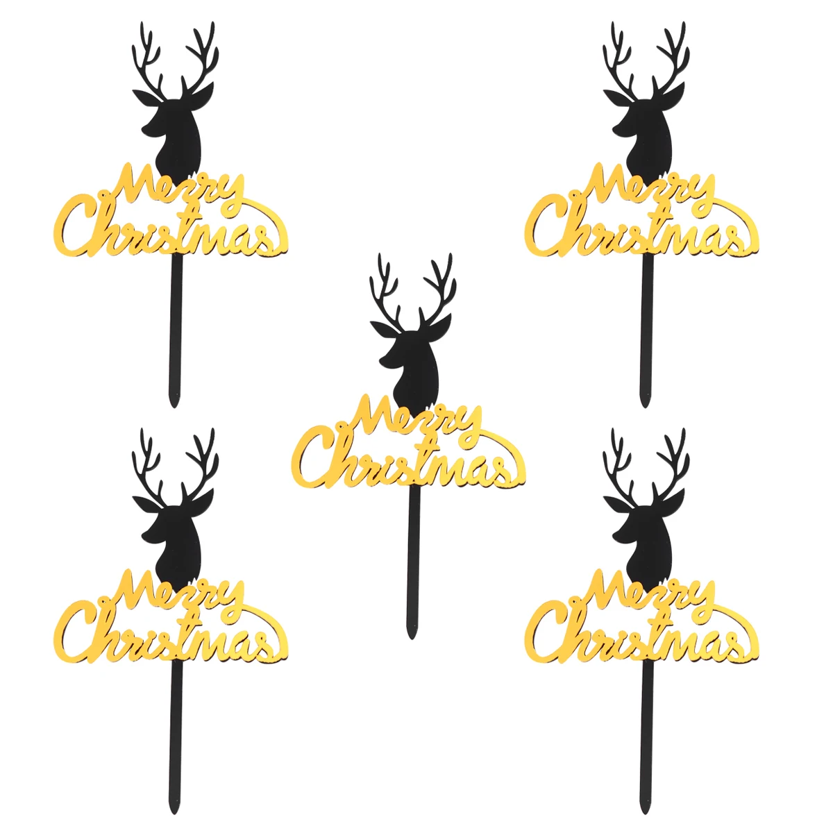 5Pcs Acrylic Deer Antler Cake Toppers Black Color Christmas Cake Picks Decor Supplies Baking Insert Cards Party Props
5Pcs Acrylic Deer Antler Cake Toppers Black Color Christmas Cake Picks Decor Supplies Baking Insert Cards Party Props
