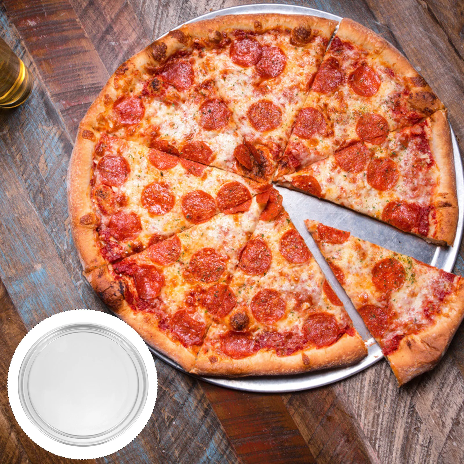 1pc Aluminum Alloy Pizza Pan Cover Baking Pan Protection Food Cover Against Flies Mosquitoes Kitchen Storage Solution
1pc Aluminum Alloy Pizza Pan Cover Baking Pan Protection Food Cover Against Flies Mosquitoes Kitchen Storage Solution