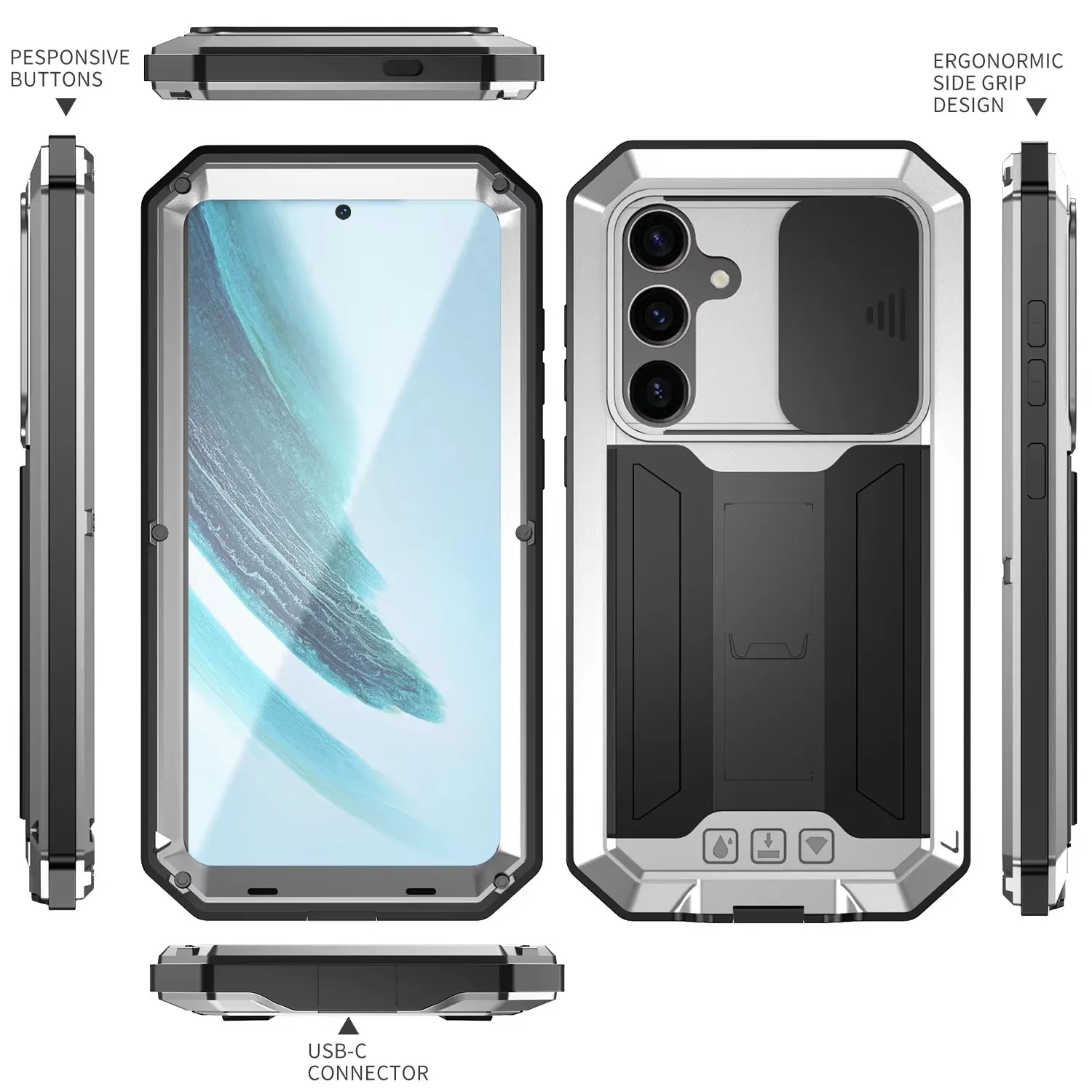 Phone case Heavy Duty Protection For Samsung S25 S23 S24 Ultra Plus Shock Resistant Waterproof Dusty-proof Full Cover With Stand
Phone case Heavy Duty Protection For Samsung S25 S23 S24 Ultra Plus Shock Resistant Waterproof Dusty-proof Full Cover With Stand
