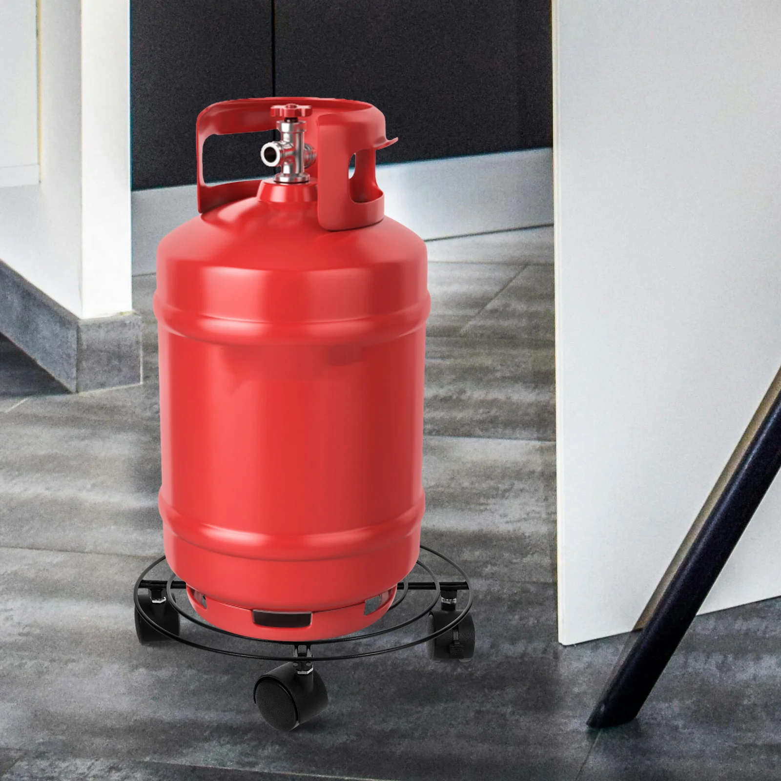 Gas Bottle Holder Cylinder Cart Black Base Propane Tank Stand 27cm Bottom Movable Kitchen Tray Brake Wheels Iron Easy
Gas Bottle Holder Cylinder Cart Black Base Propane Tank Stand 27cm Bottom Movable Kitchen Tray Brake Wheels Iron Easy