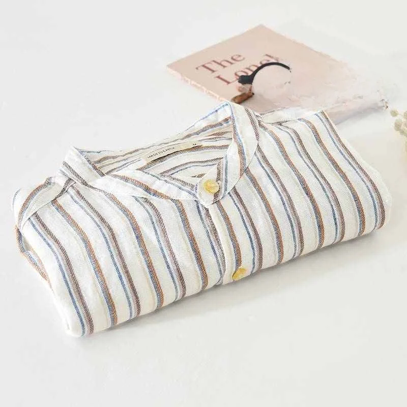 Loose Fit Striped TeeQuarter Sve irt 807 Literary Men's SVE irt Ice Sensation Sun Protection Cotton Youth Faion
Loose Fit Striped TeeQuarter Sve irt 807 Literary Men's SVE irt Ice Sensation Sun Protection Cotton Youth Faion