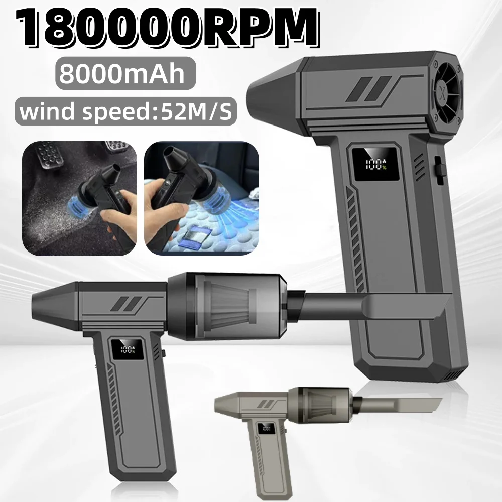 180000 Мини-воздуходувка RPM, ручной электрический турбореактивный вентилятор, промышленный пылесборник, бесщеточный двигатель, жестокий вентилятор, скорость ветра 52 м/с
180000 Мини-воздуходувка RPM, ручной электрический турбореактивный вентилятор, промышленный пылесборник, бесщеточный двигатель, жестокий вентилятор, скорость ветра 52 м/с