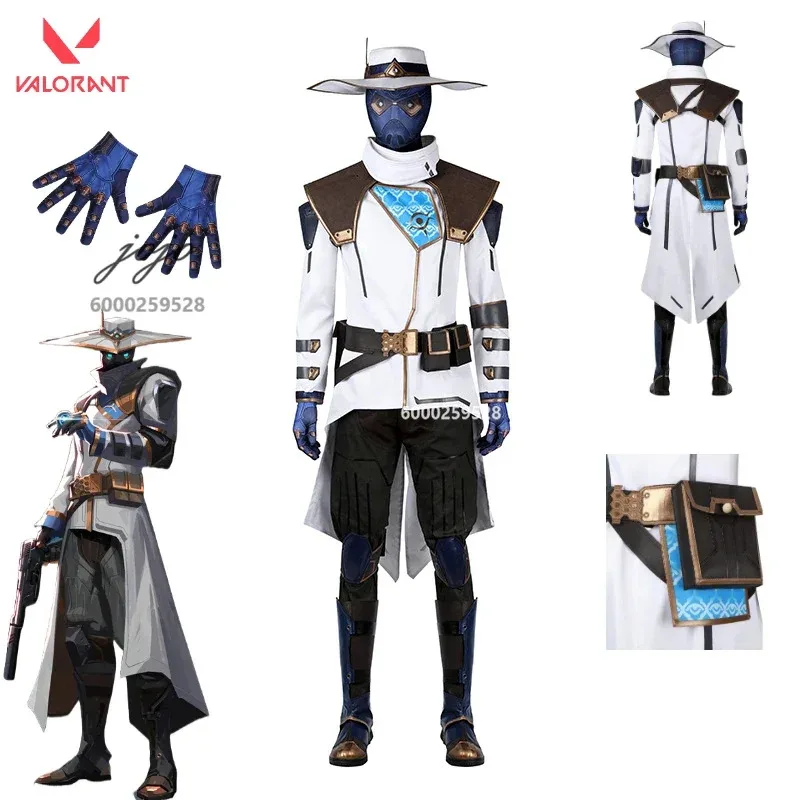 Game VALORANT Cypher Cosplay Costume Hat Coat Pants Mask Outfit Full Set Anime Clothes Halloween Party Role Play Comic Con Set
Game VALORANT Cypher Cosplay Costume Hat Coat Pants Mask Outfit Full Set Anime Clothes Halloween Party Role Play Comic Con Set