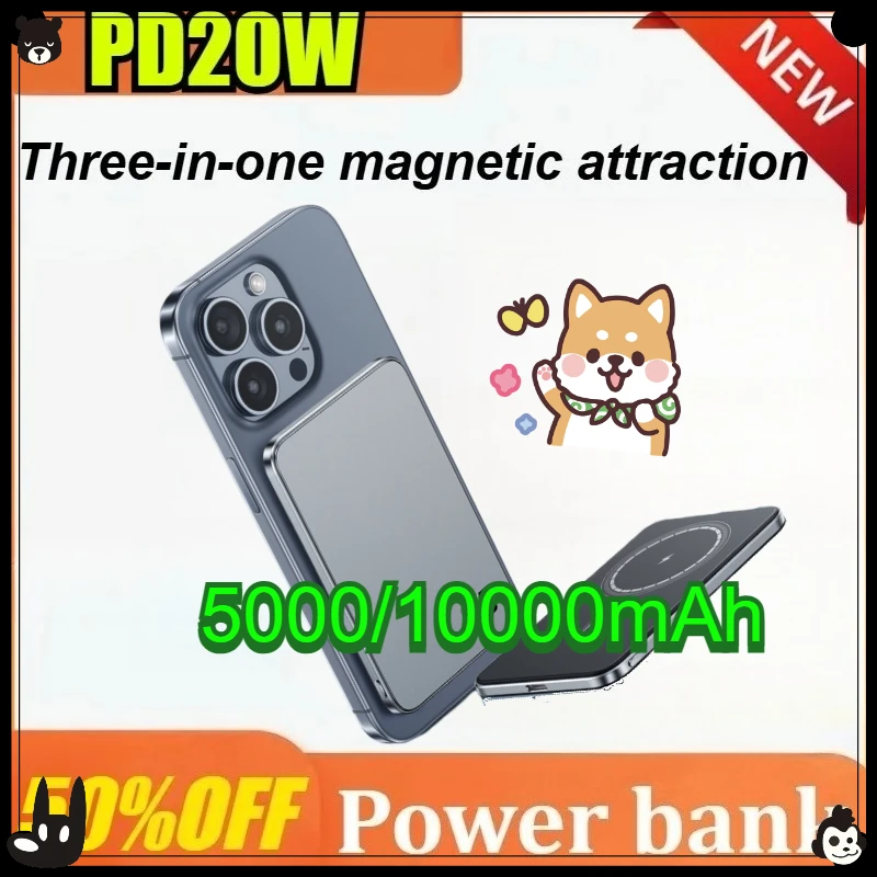 Ultra Thin Power Bank for MagSafe,Magnetic Wireless Fast Charging LED Display Portable Battery for IPhone for Phone for Airpods
Ultra Thin Power Bank for MagSafe,Magnetic Wireless Fast Charging LED Display Portable Battery for IPhone for Phone for Airpods