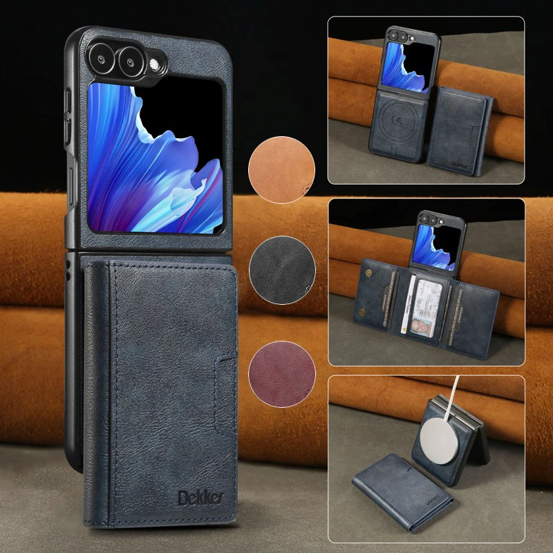 Magnetic Phone Case For Samsung Galaxy Z Flip 6/Z Flip 5/Z Flip 4 With Removable Flip Card Bag Leather Phone Cover
Magnetic Phone Case For Samsung Galaxy Z Flip 6/Z Flip 5/Z Flip 4 With Removable Flip Card Bag Leather Phone Cover