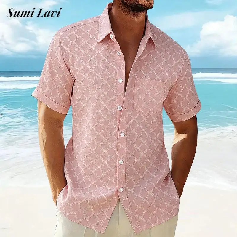Casual Mens Short Sleeve Button-up Lapel Shirts Vintage Jacquard Texture Shirt For Men 2026 Summer Daily Leisure Button-up Shirt
Casual Mens Short Sleeve Button-up Lapel Shirts Vintage Jacquard Texture Shirt For Men 2026 Summer Daily Leisure Button-up Shirt