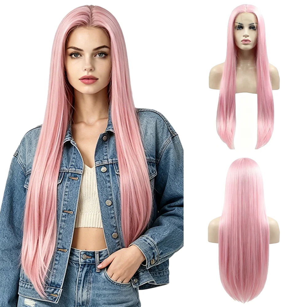 13x4 Lace Front Pastel Pink Long Straight Wig Glueless Pre Plucked for Women Anime Cosplay Halloween Party Heat Resistant Wig
13x4 Lace Front Pastel Pink Long Straight Wig Glueless Pre Plucked for Women Anime Cosplay Halloween Party Heat Resistant Wig