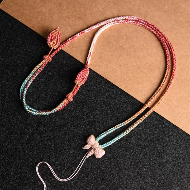 Hand-Woven Stereotyped Rope Colored Gold Butterfly Pendant Lanyard Amulet Necklace Jasper Pendant Ethnic Style Lanyard
Hand-Woven Stereotyped Rope Colored Gold Butterfly Pendant Lanyard Amulet Necklace Jasper Pendant Ethnic Style Lanyard