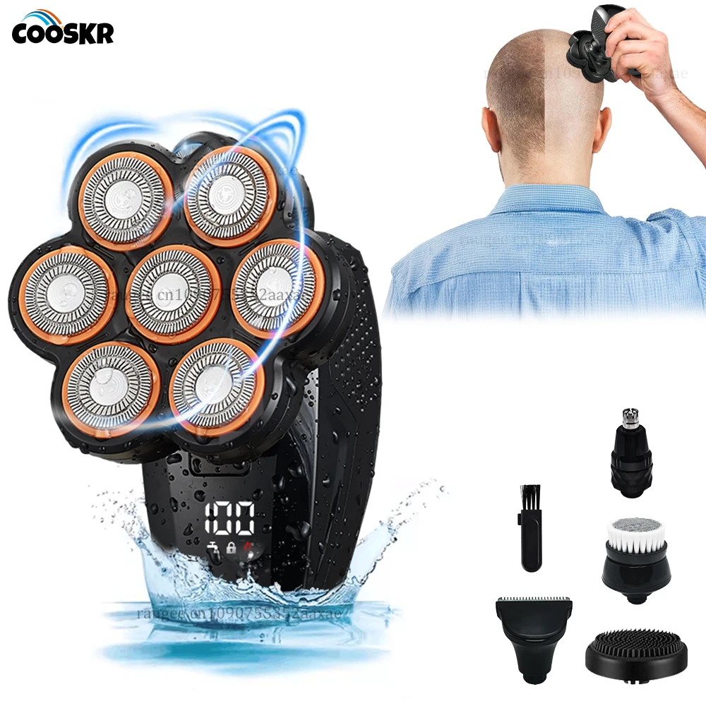 Trimmer Electric Shaver Man 7D Floating Head Shaver Wet Dry Beard Hair Trimmer Electric Razor Rechargeable with LCD Display
Trimmer Electric Shaver Man 7D Floating Head Shaver Wet Dry Beard Hair Trimmer Electric Razor Rechargeable with LCD Display
