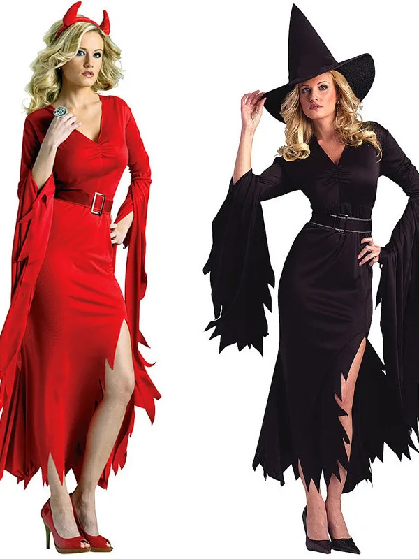 Long Asymmetrical Witch Devil Costume Role-playing Halloween Witch Clothes Night Ghost Game Uniform Irregular Gown Demon Outfit
Long Asymmetrical Witch Devil Costume Role-playing Halloween Witch Clothes Night Ghost Game Uniform Irregular Gown Demon Outfit