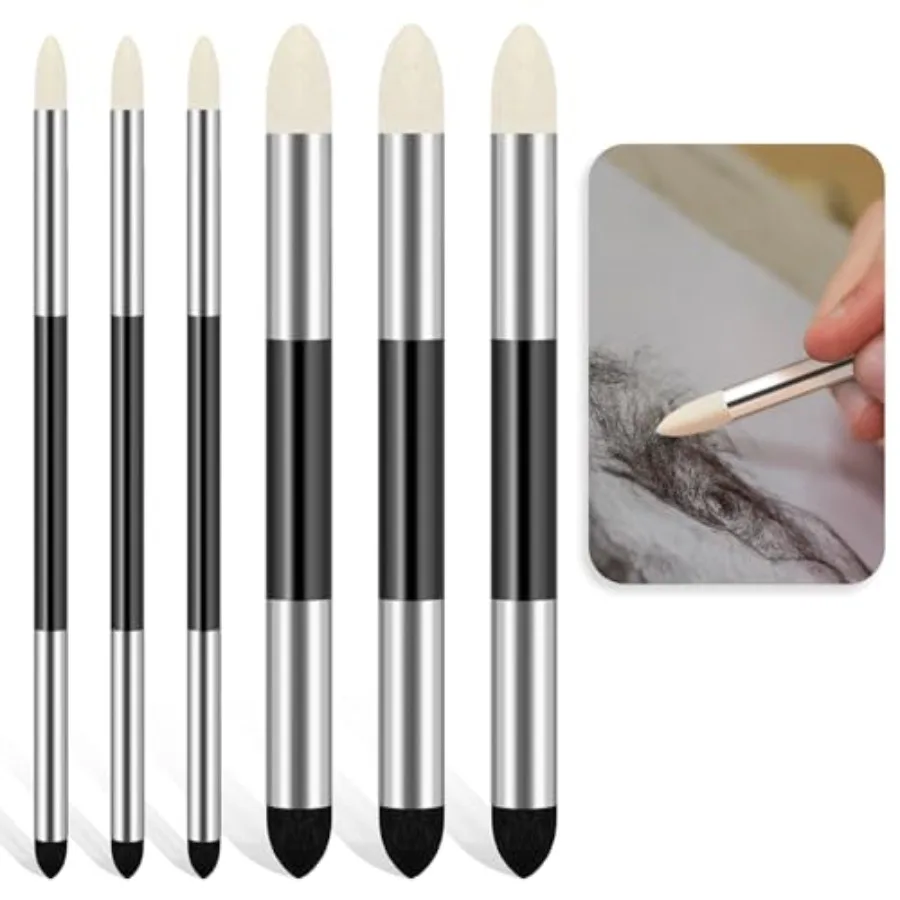 6pcs Artist Blending Sponge Pen Dual Tip Drawing Art Oil Soft Pastel Blending Tools Reusable Washable Sketch Rubbing Sponge Bru
6pcs Artist Blending Sponge Pen Dual Tip Drawing Art Oil Soft Pastel Blending Tools Reusable Washable Sketch Rubbing Sponge Bru