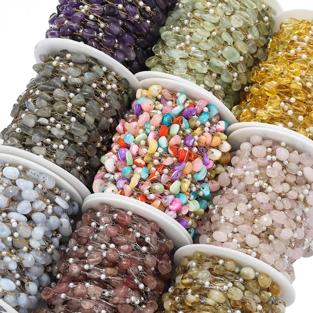 1meter/Lot Colorful Natural Stone Beads Irregular Shape Beads Chains for DIY Necklace Bracelets Jewelry Making Accessories
1meter/Lot Colorful Natural Stone Beads Irregular Shape Beads Chains for DIY Necklace Bracelets Jewelry Making Accessories