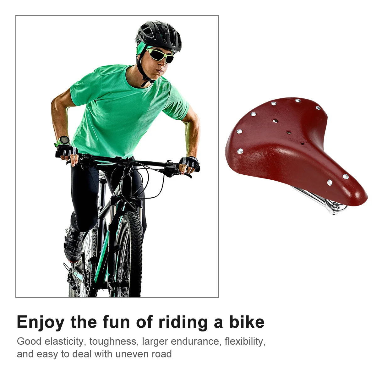 Faux Bike Saddle Brown Durable Shockproof Comfort Seat For Road Mountain Bicycle Cycling Equipment
Faux Bike Saddle Brown Durable Shockproof Comfort Seat For Road Mountain Bicycle Cycling Equipment