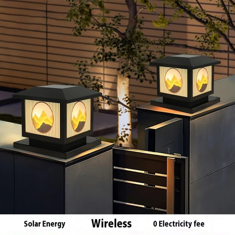 Outdoor Fence Lights Villa Gate Landscape Garden Fence Led New Chinese-Style Retro Courtyard Solar Post Lights Atmosphere Lights
Outdoor Fence Lights Villa Gate Landscape Garden Fence Led New Chinese-Style Retro Courtyard Solar Post Lights Atmosphere Lights