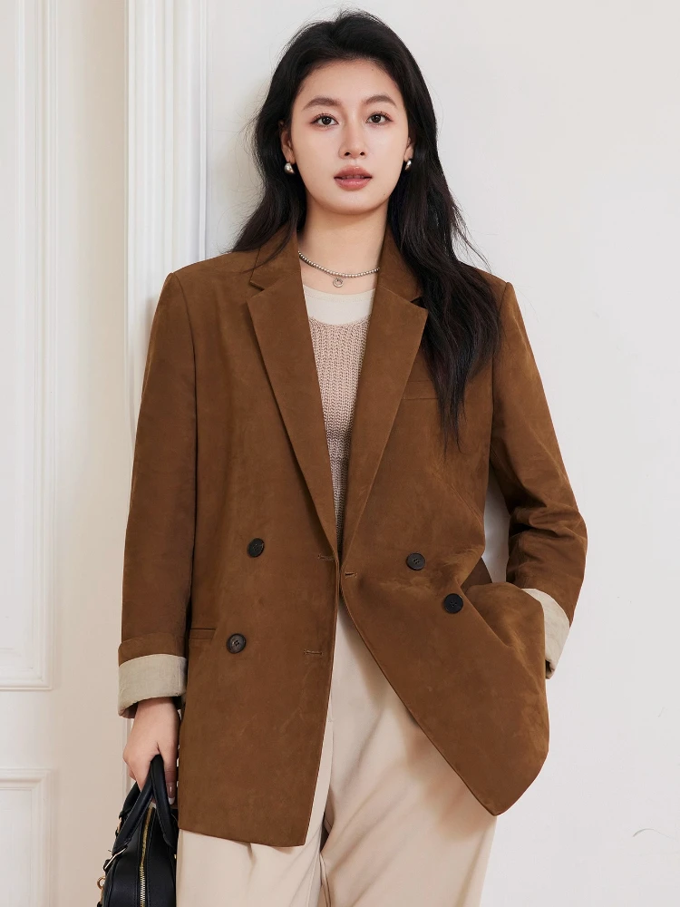 Vintage Genuine Leather Blazer Jackets for Women Spring Autumn 2026 New High-end Simple Notched Collar Loose Real Cow Suede Coat
Vintage Genuine Leather Blazer Jackets for Women Spring Autumn 2026 New High-end Simple Notched Collar Loose Real Cow Suede Coat