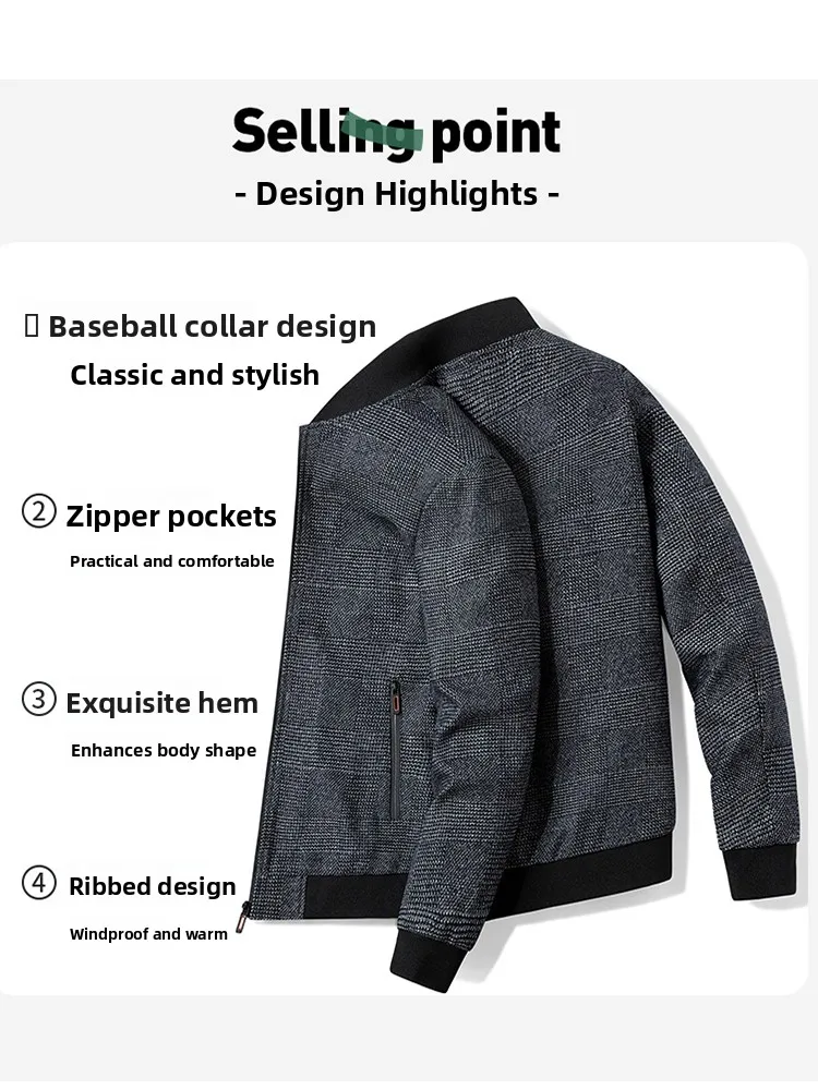 Busin Casual Winter Jaet Men's Midlife Large Size Top Zipper Decorated Anti-Wrinkle Treaent Polyester V-Ne Coat
Busin Casual Winter Jaet Men's Midlife Large Size Top Zipper Decorated Anti-Wrinkle Treaent Polyester V-Ne Coat