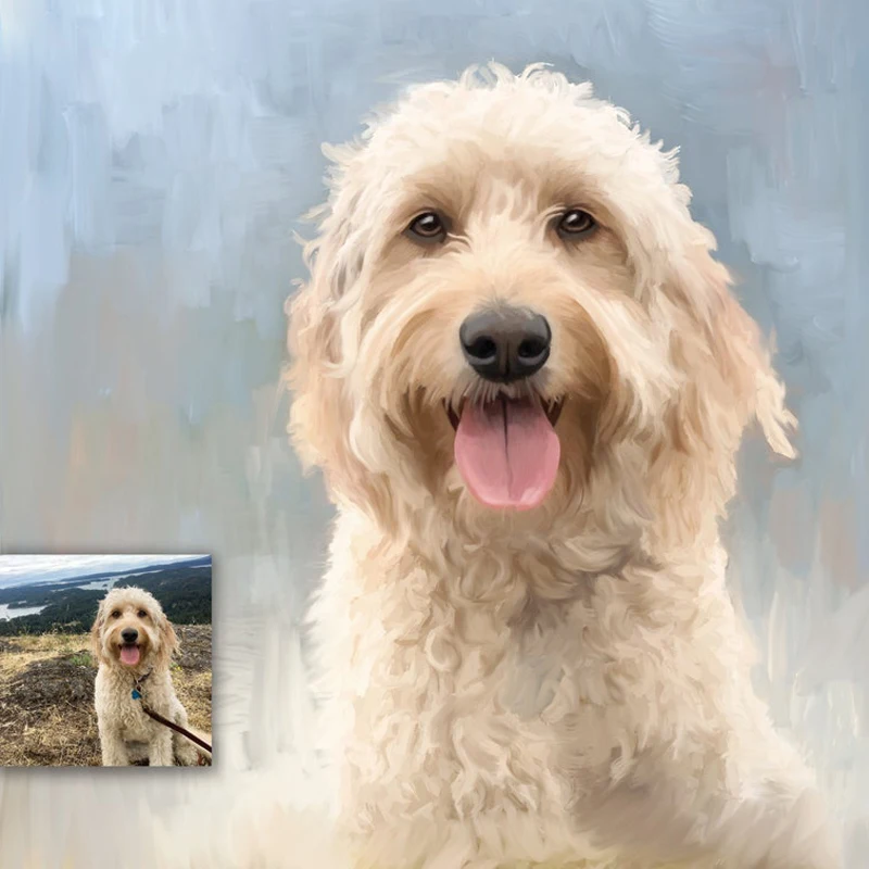 Hand Painted Custom Animal Portrait Oil Painting On Canvas Pet Dog Portrait Pet Memorial Gifts Custom Personalized Oil Painting
Hand Painted Custom Animal Portrait Oil Painting On Canvas Pet Dog Portrait Pet Memorial Gifts Custom Personalized Oil Painting