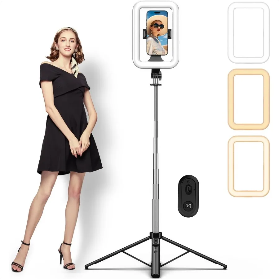 M MYBAT PRO 8 LED Selfie Light with Stand Rectangular Light for Makeup Live Stream 54 Dimmable LED Light with Tripod Phone Hold
M MYBAT PRO 8 LED Selfie Light with Stand Rectangular Light for Makeup Live Stream 54 Dimmable LED Light with Tripod Phone Hold
