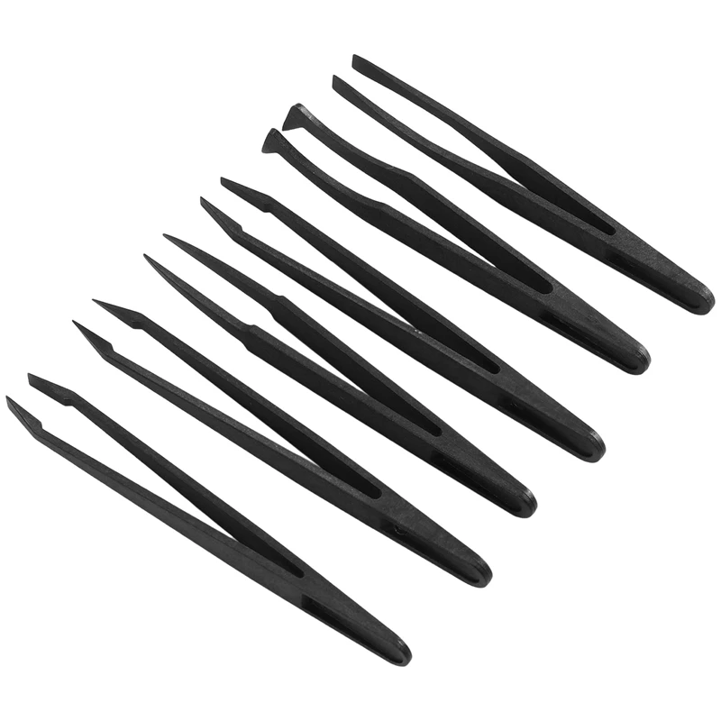 T84C- 6PCS Precision Tweezer Set Plastic Anti Static Tool Kit Size 1/2/3/5/6/8 Each One(Black)
T84C- 6PCS Precision Tweezer Set Plastic Anti Static Tool Kit Size 1/2/3/5/6/8 Each One(Black)