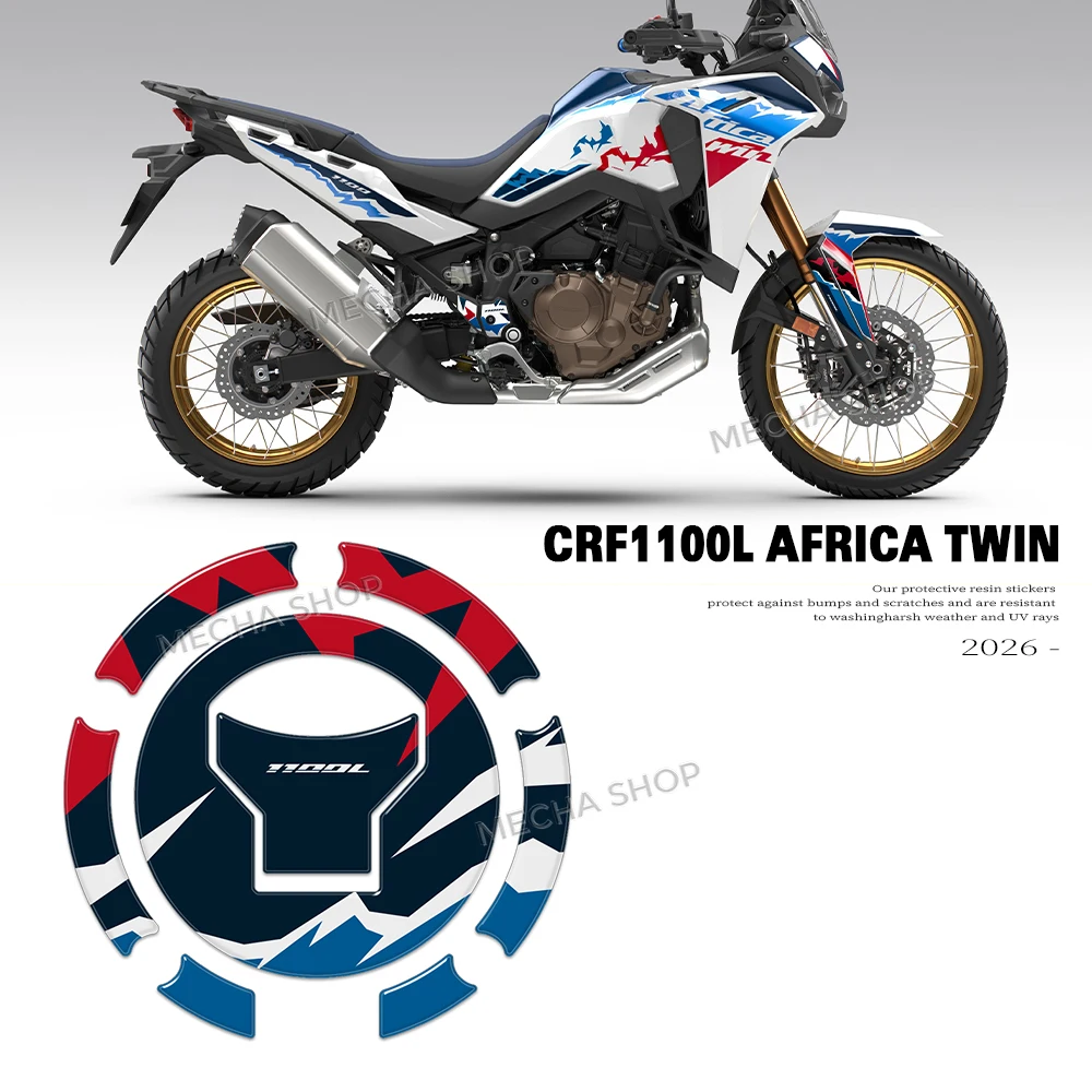 For Africa Twin CRF 1100 L 2026 Fuel Cap Protection Sticker Kit 3D Resin Decal
For Africa Twin CRF 1100 L 2026 Fuel Cap Protection Sticker Kit 3D Resin Decal