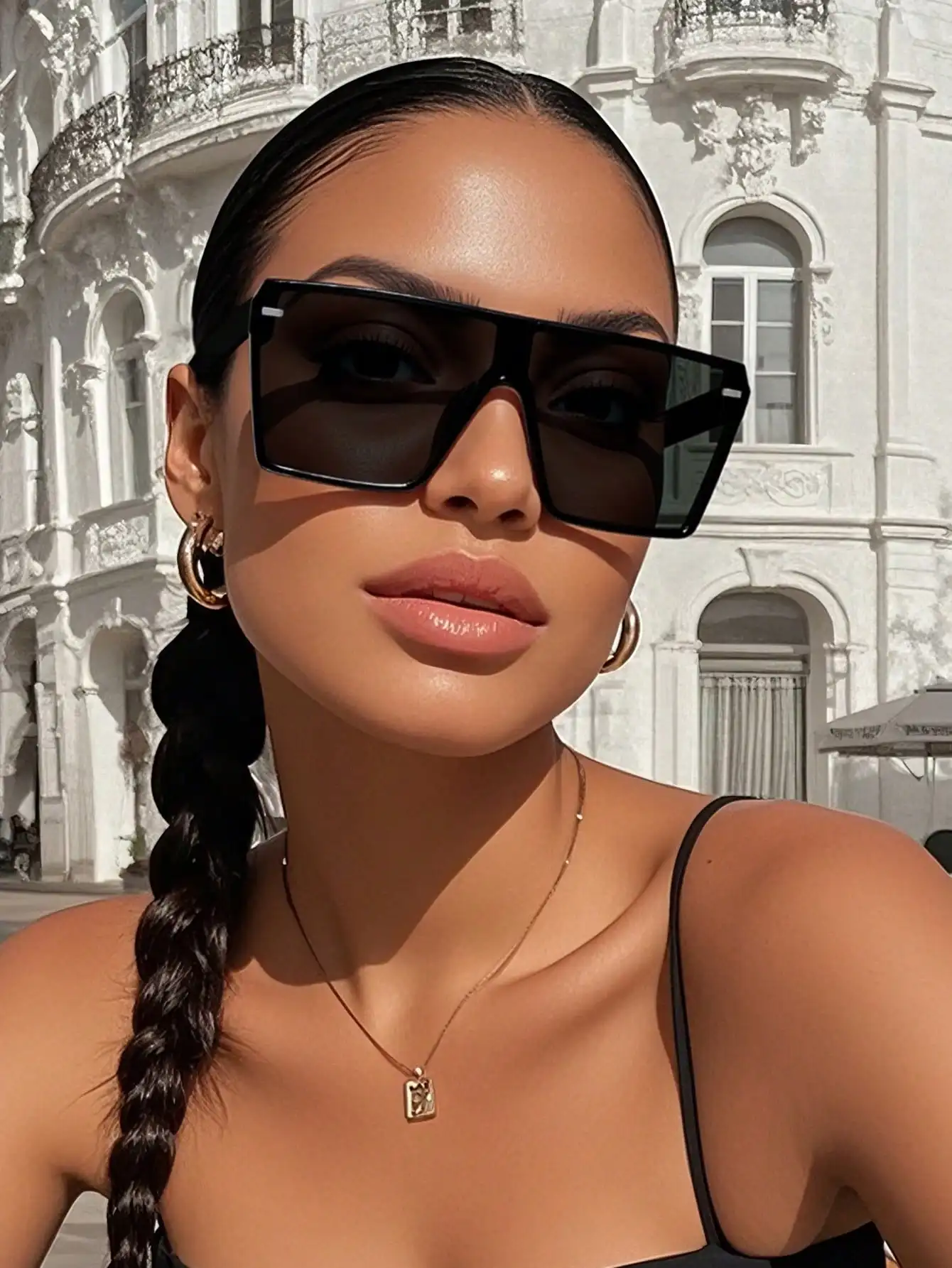 Shield-Shape Oversized Rimless Sunglasses for Women - UV400 Protection, Street Style & Outdoor Use
Shield-Shape Oversized Rimless Sunglasses for Women - UV400 Protection, Street Style & Outdoor Use