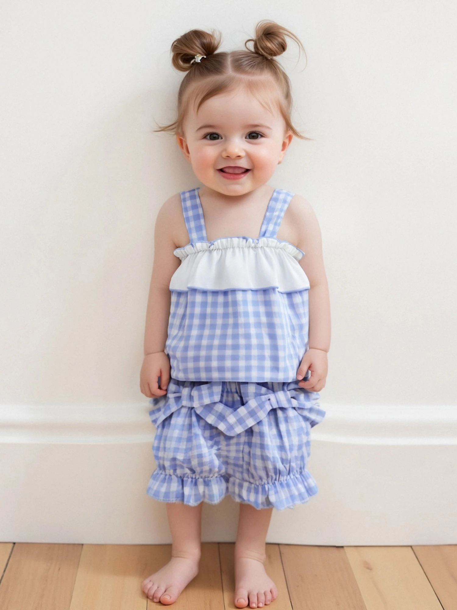 Baby Girl Summer Clothes Set Fashion Newborn Infant Plaid Sleeveless Tops Elastic Waist Ruffle Shorts 2Pcs For Toddler Outfits
Baby Girl Summer Clothes Set Fashion Newborn Infant Plaid Sleeveless Tops Elastic Waist Ruffle Shorts 2Pcs For Toddler Outfits
