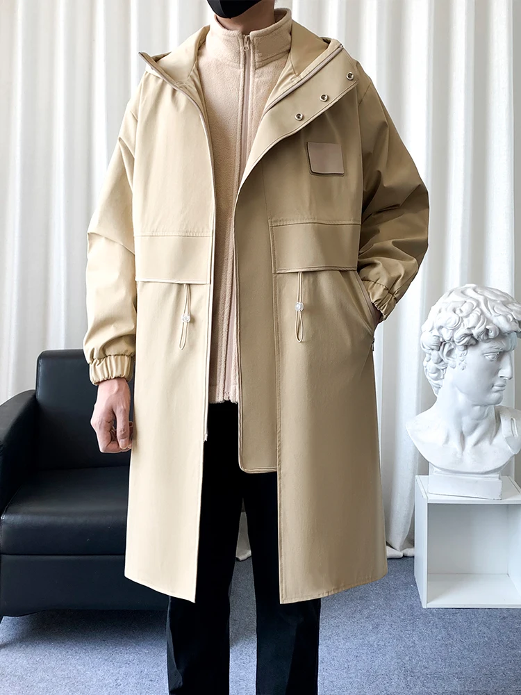 Мужское длинное пальто-трансформер цвета хаки: осенне-зимняя ветрозащитная водонепроницаемая рабочая куртка в британском стиле, повседневное пальто
Мужское длинное пальто-трансформер цвета хаки: осенне-зимняя ветрозащитная водонепроницаемая рабочая куртка в британском стиле, повседневное пальто