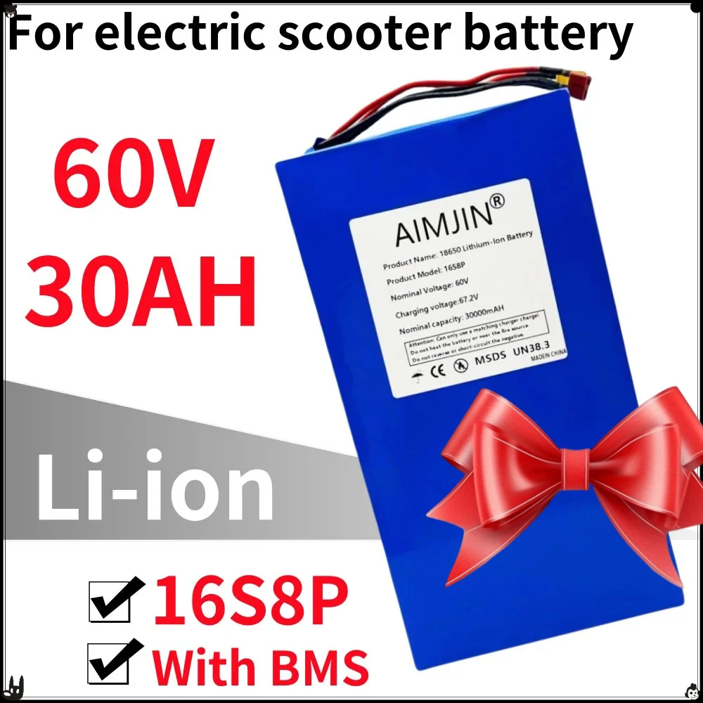 16S8p 60V 30Ah 1000-3000W Brand new 18650 lithium battery high power suitable for various transport vehicles
16S8p 60V 30Ah 1000-3000W Brand new 18650 lithium battery high power suitable for various transport vehicles