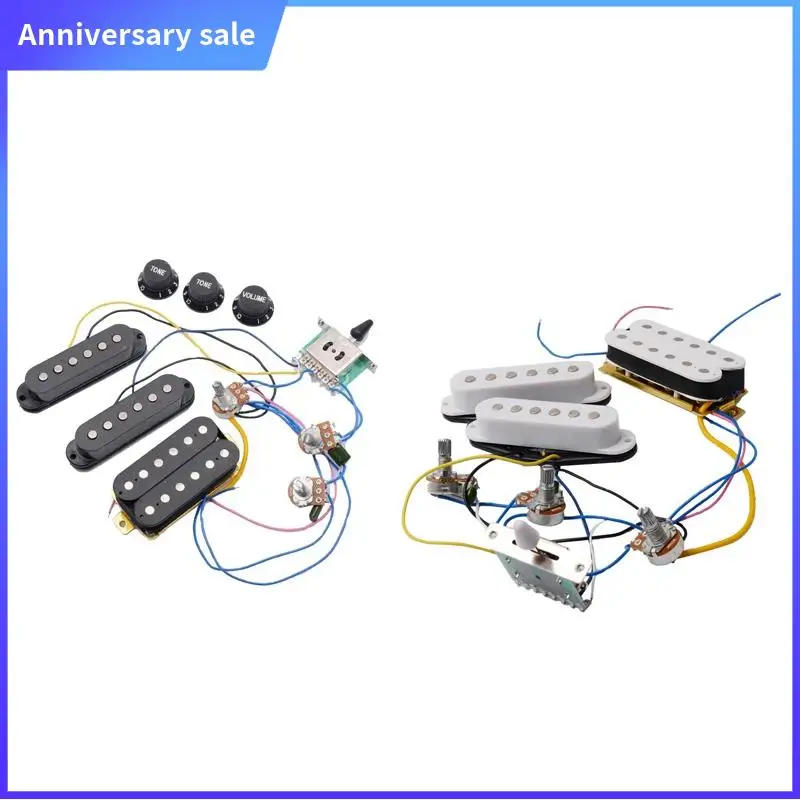 ABWY-ST Electric Guitar Pickup Wiring Harness Prewired 5-Way Switch 2T1V Control SSH Pickup
ABWY-ST Electric Guitar Pickup Wiring Harness Prewired 5-Way Switch 2T1V Control SSH Pickup