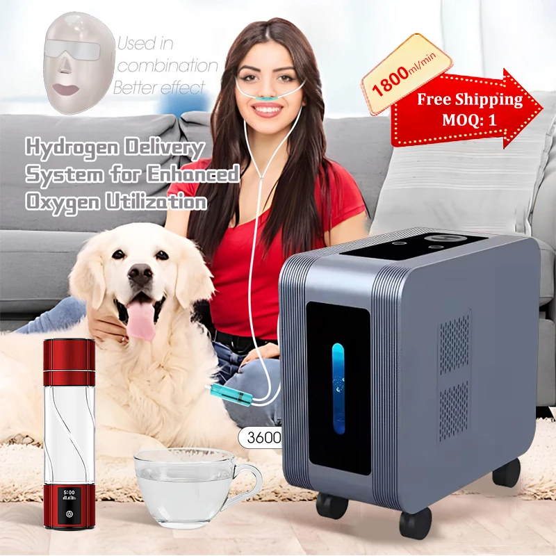 Molecular Hydrogen Inhaler 1800ML 99.99% Purity Molecular Hydrogen Inhalation Machine 900ml H2 Therapy Device Water Purifier
Molecular Hydrogen Inhaler 1800ML 99.99% Purity Molecular Hydrogen Inhalation Machine 900ml H2 Therapy Device Water Purifier