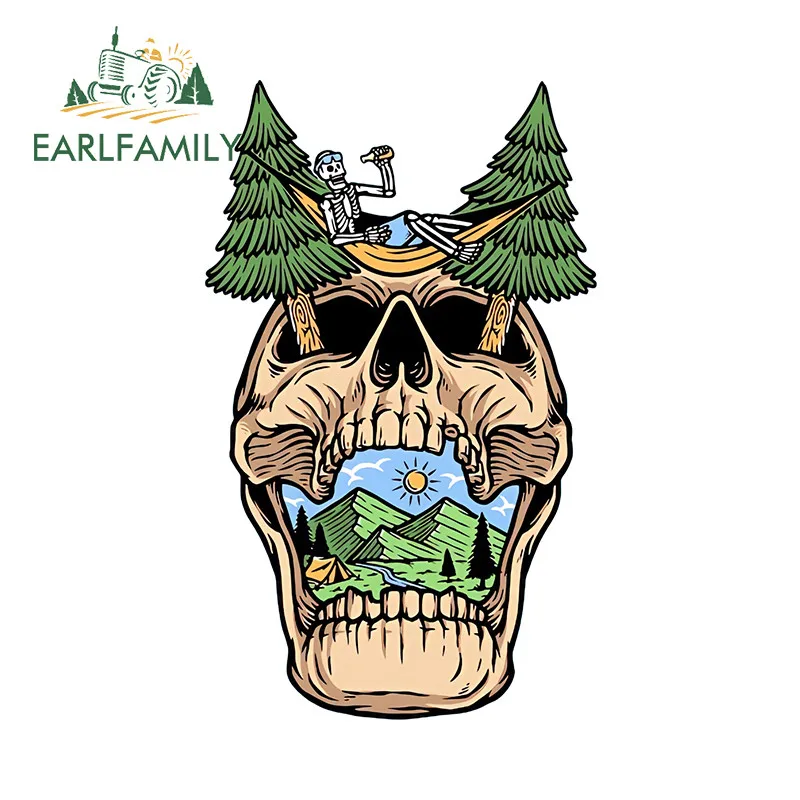 EARLFAMILY Creative Camping Item Skull Car Stickers Cool Personality Graffit Bumper Car Door PVC Decals Waterproof Car Label
EARLFAMILY Creative Camping Item Skull Car Stickers Cool Personality Graffit Bumper Car Door PVC Decals Waterproof Car Label