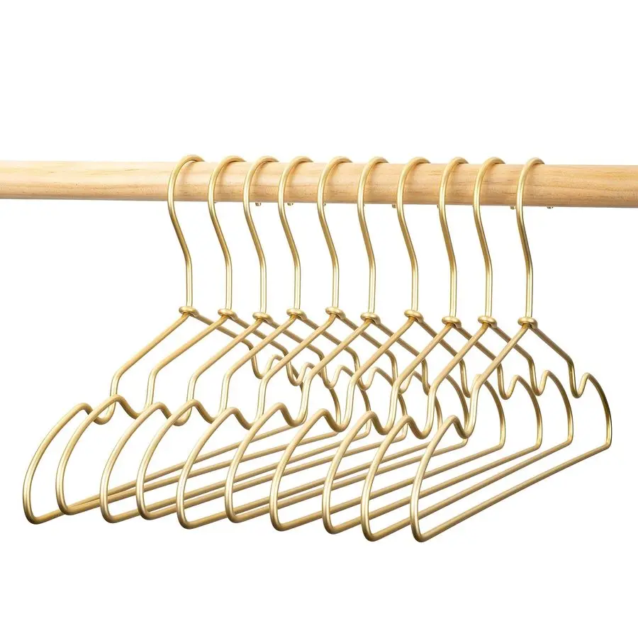 Металлические вешалки для детской одежды матового золотого цвета, 30 шт., нескользящие, подходят для одежды на проволочной основе, для хранения в шкафу, розничная продажа
Металлические вешалки для детской одежды матового золотого цвета, 30 шт., нескользящие, подходят для одежды на проволочной основе, для хранения в шкафу, розничная продажа