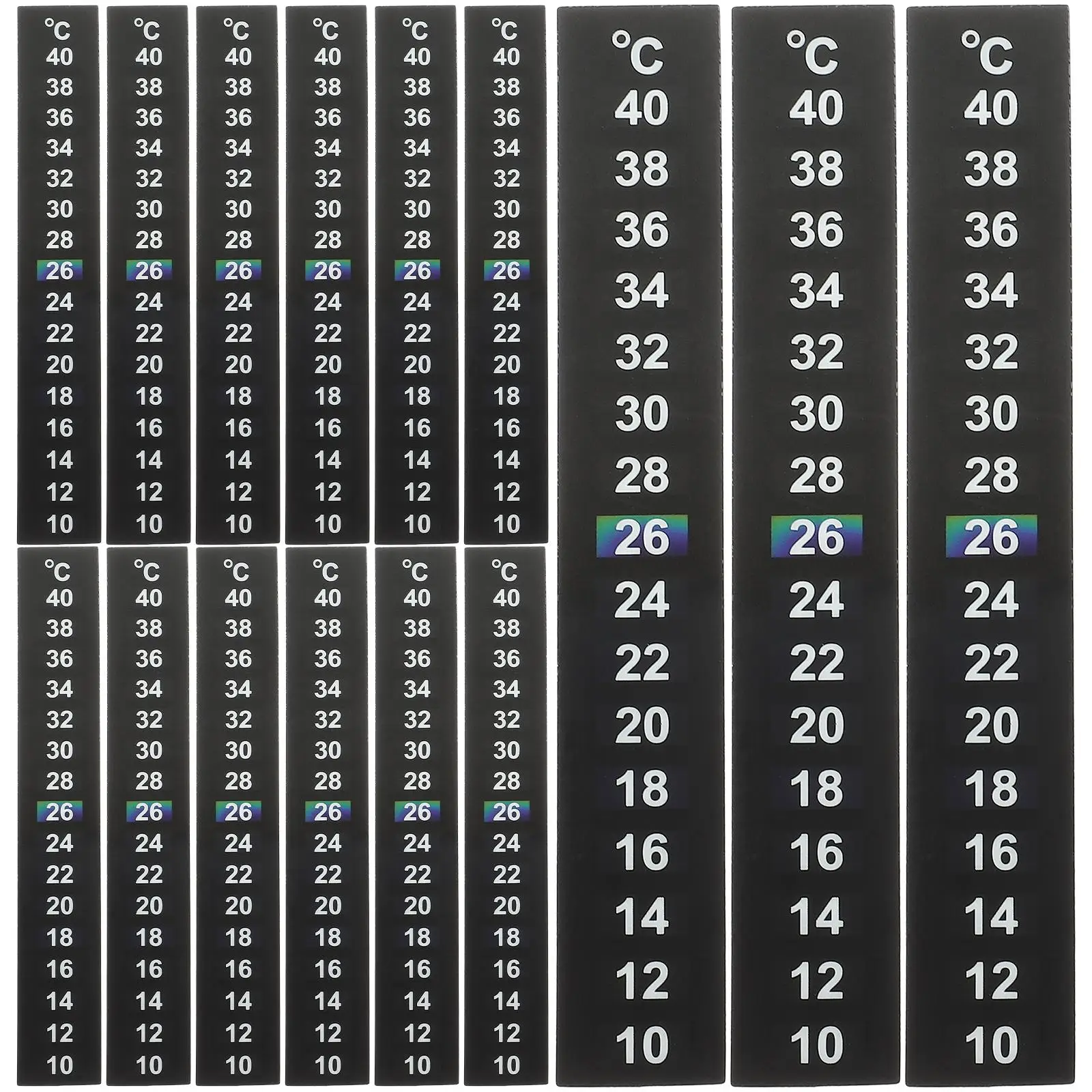 15 Pcs LCD Temperature Bar Thermometer Strip Sticker Strips Digital Cooking Thermometers Adhesive and Band Tape Number
15 Pcs LCD Temperature Bar Thermometer Strip Sticker Strips Digital Cooking Thermometers Adhesive and Band Tape Number